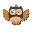 Wooden Handmade Keyring - Owl 3