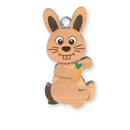 Wooden Handmade Keyring - Rabbit