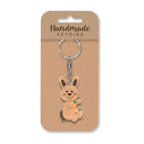 Wooden Handmade Keyring - Rabbit