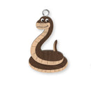 Wooden Handmade Keyring - Snake