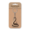 Wooden Handmade Keyring - Snake