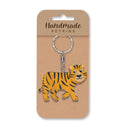 Wooden Handmade Keyring - Tiger