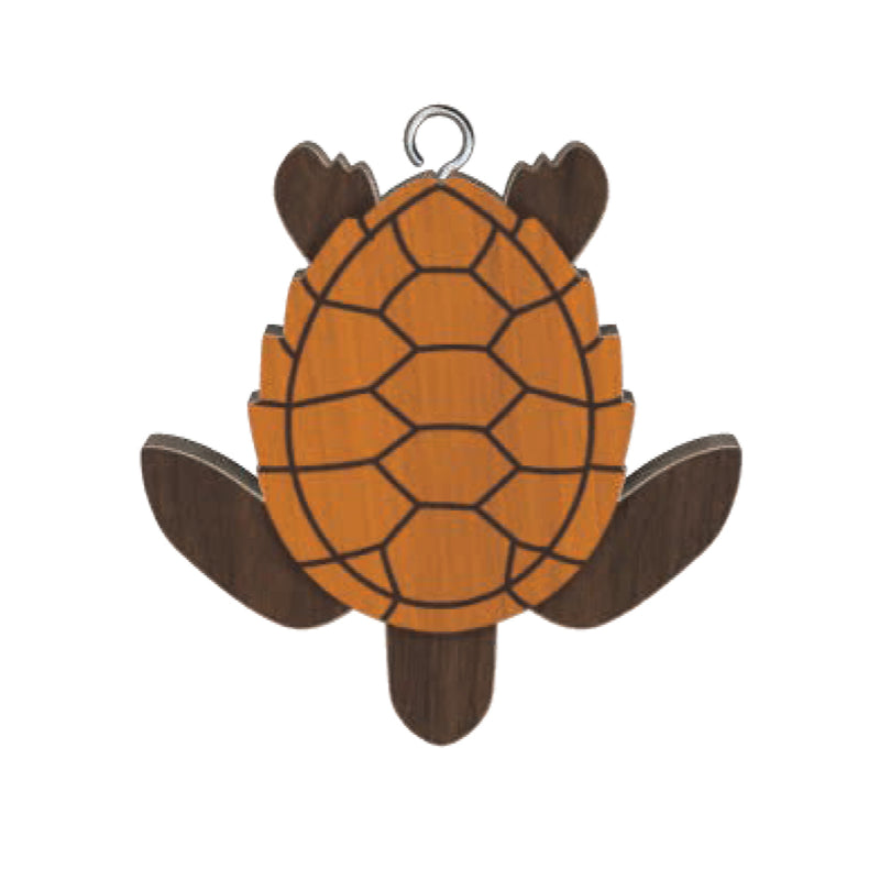 Wooden Handmade Keyring - Turtle