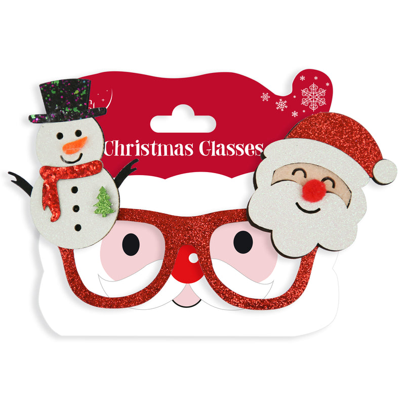 Christmas Glasses Character -  Santa & Snowman
