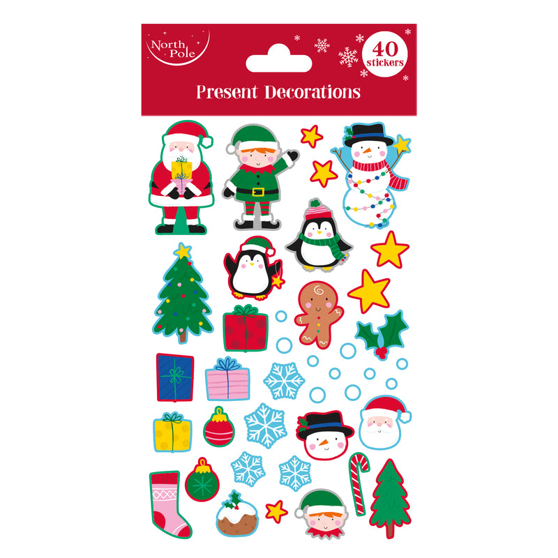 40 Pieces Christmas Decorations Stickers - Foam (Pre-Order Arrives Early Dec)