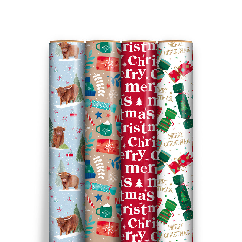 4 Metres Christmas Gift Wrap - Cozy Cheer (Pre-Order Arrives Early Dec)