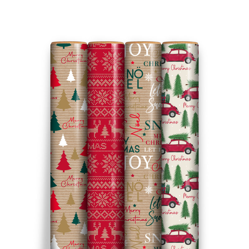 4 Metres Christmas Gift Wrap - Festive Kraft (Pre-Order Arrives Early Dec)