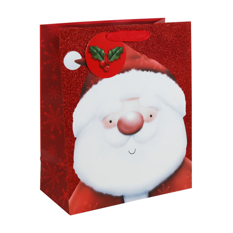 Xmas Santa Glitter Bag