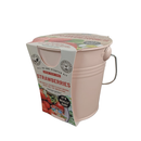 Zinc Pot Wooden Handle - Strawberries