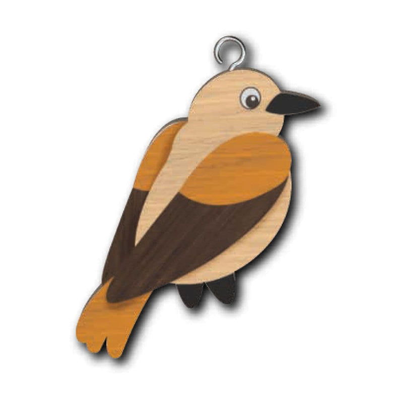 Wooden Handmade Keyring - Bird 1