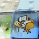 Blue Cup - Duck Replying Emails