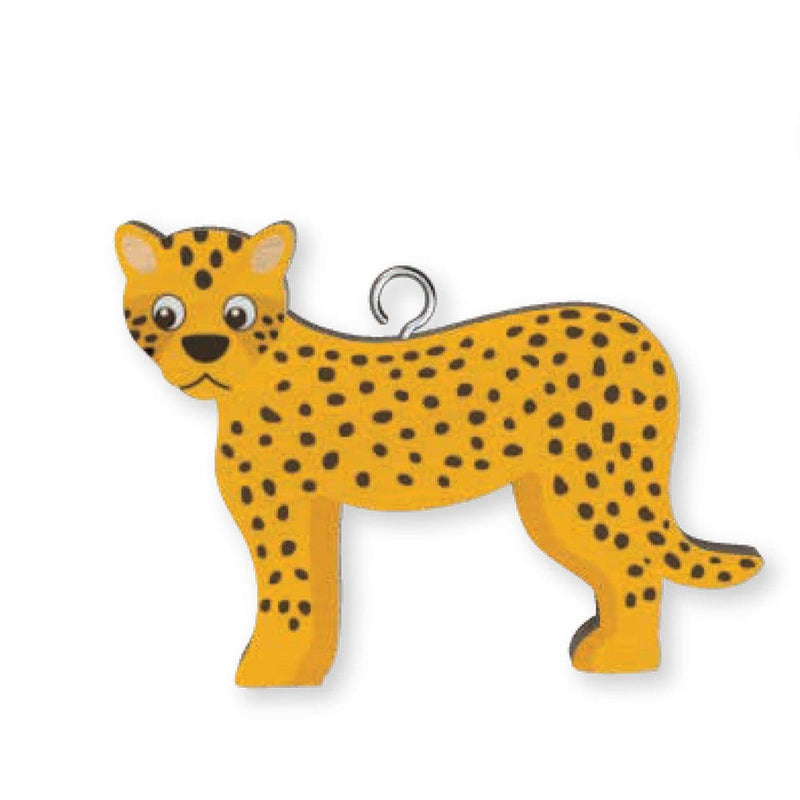 Wooden Handmade Keyring - Cheetah