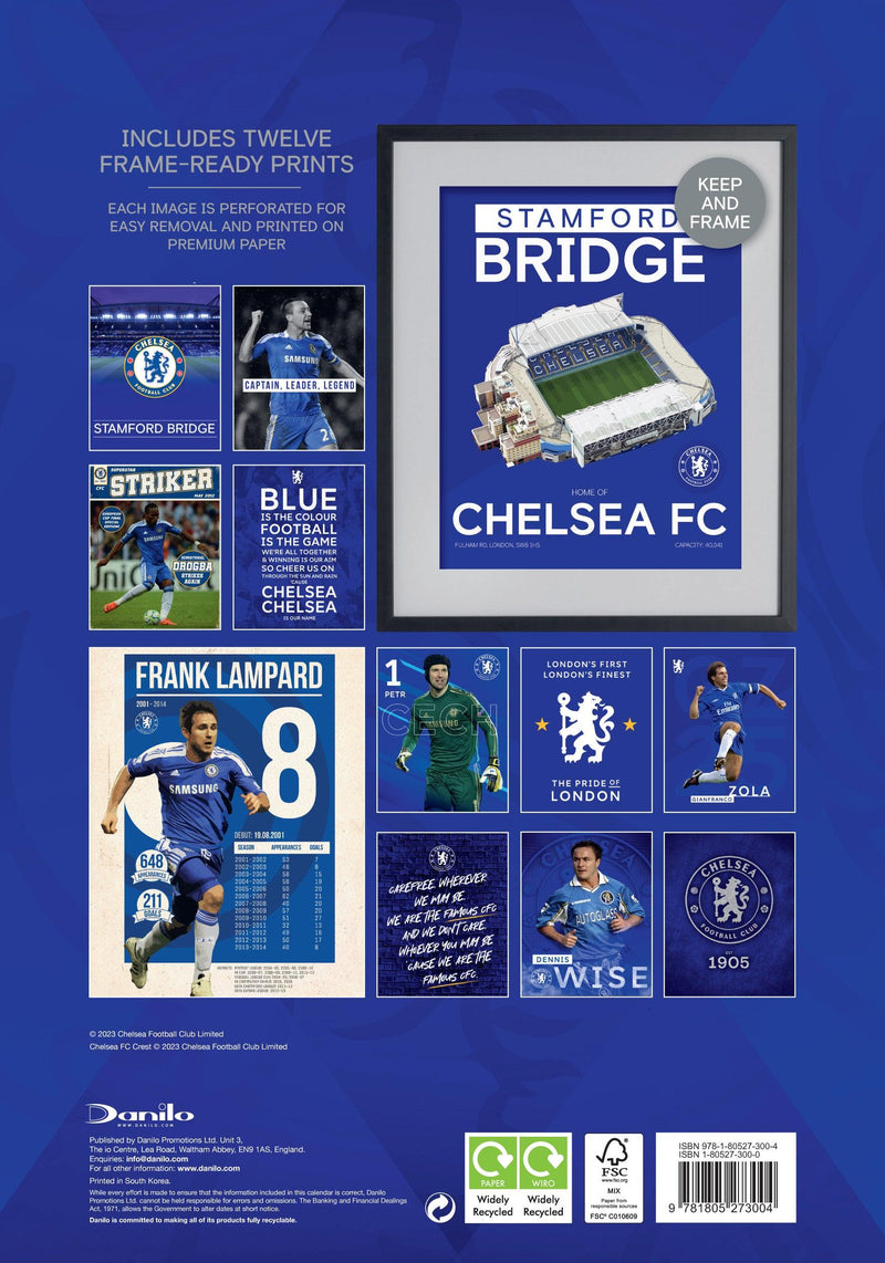 Chelsea Football Club 2024 A3 Wall Calendar (Pre-Order Arrives Mid October) - SpectrumStore SG