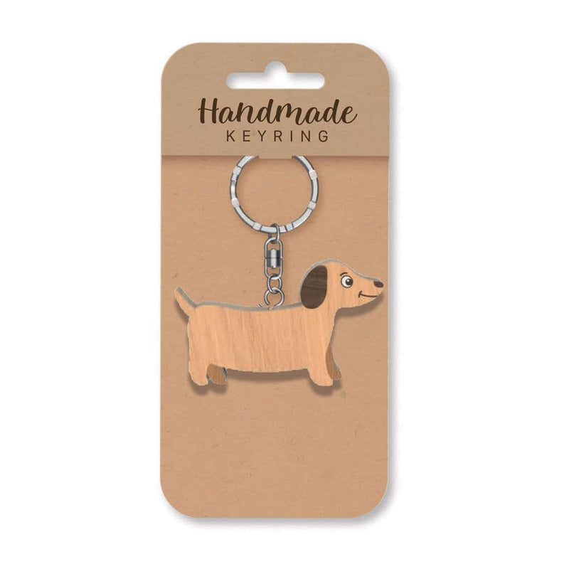 Wooden Handmade Keyring - Dachshund