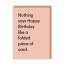 Folded Piece Of Card Birthday Greeting Card - SpectrumStore SG