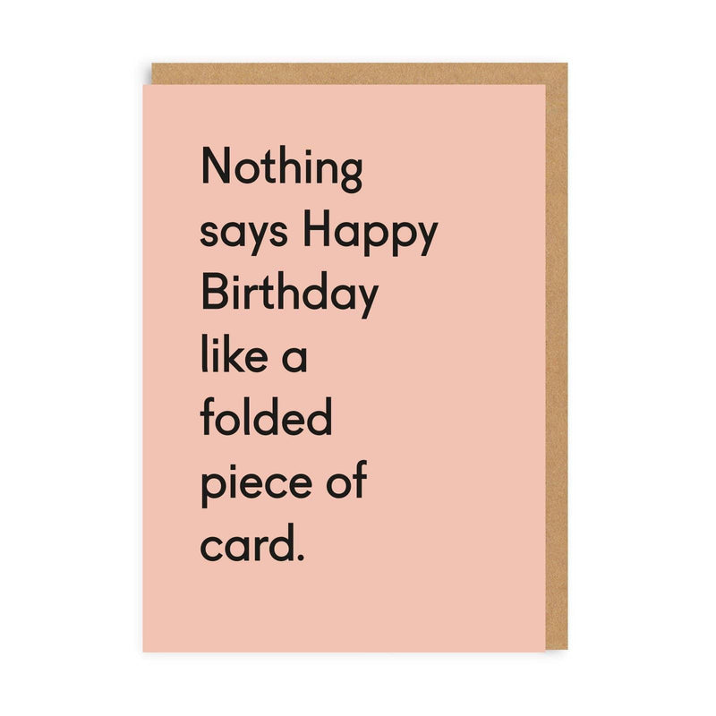 Folded Piece Of Card Birthday Greeting Card - SpectrumStore SG