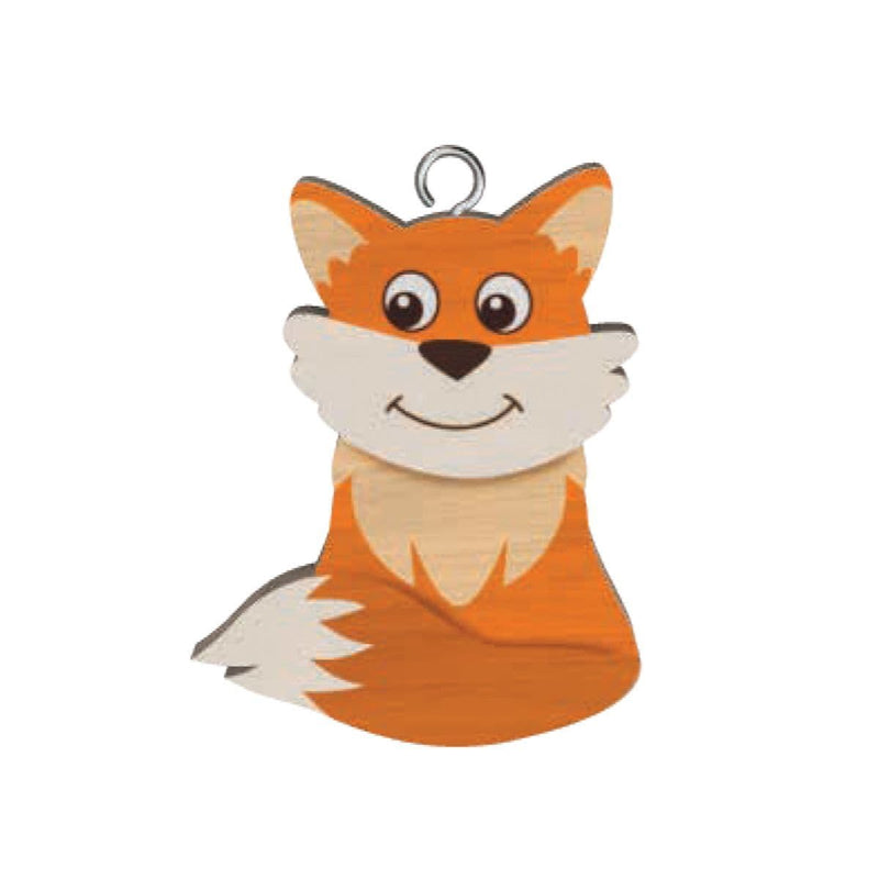 Wooden Handmade Keyring - Fox