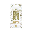 Gold Birthday Candle - 6