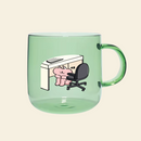 Green Cup - Cat Done With Work