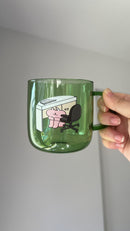 Green Cup - Cat Done With Work