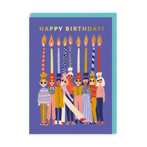 Happy Birthday Candle Ladies Birthday Greeting Card - SpectrumStore SG