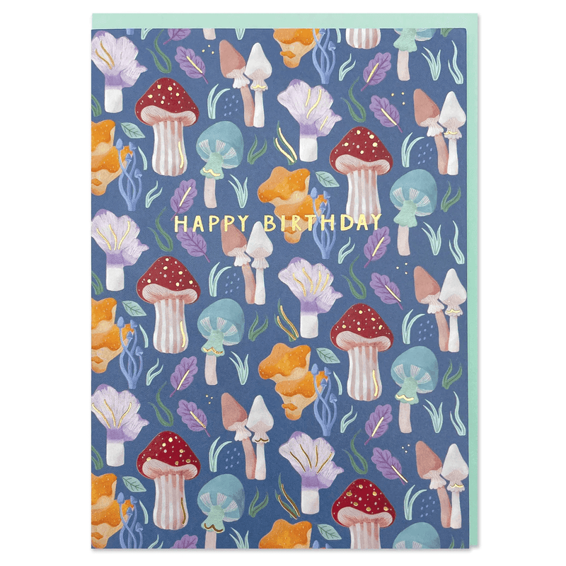 'Happy Birthday' - Fungi Pattern Card - SpectrumStore SG