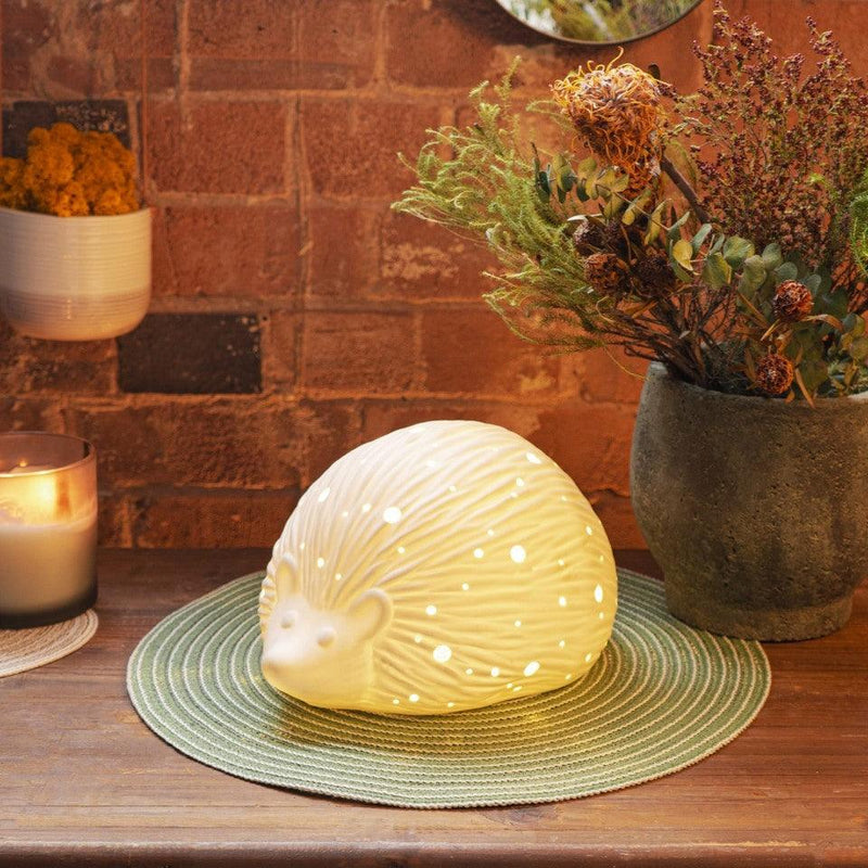 Porcelain Lamp - Hedgehog