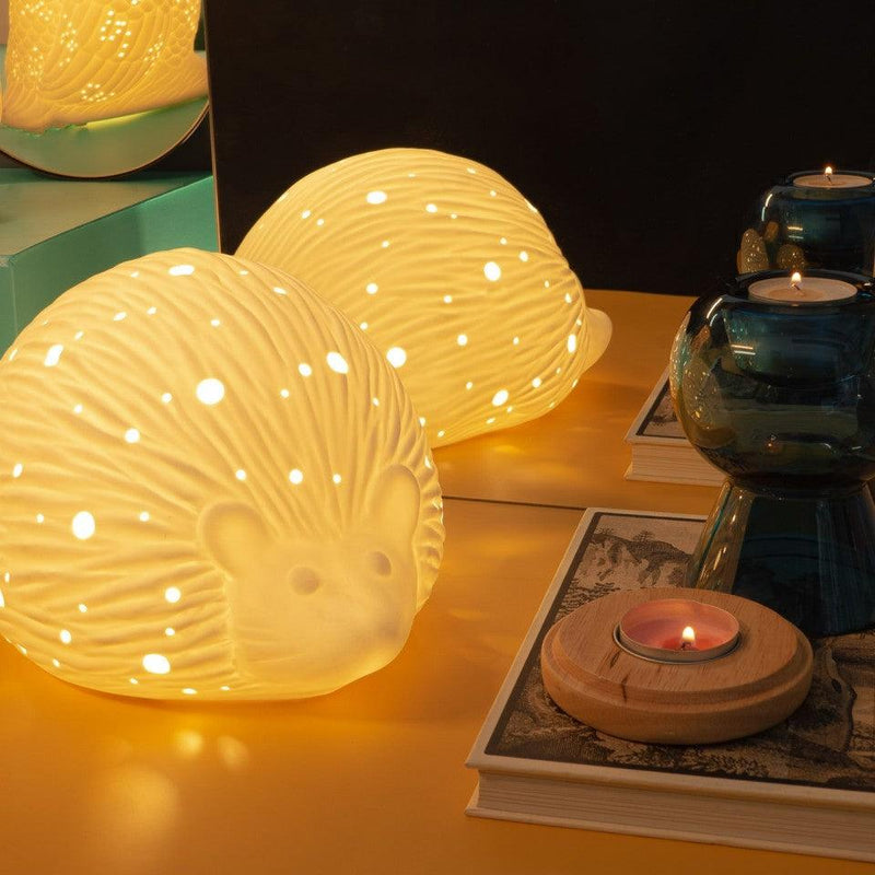 Porcelain Lamp - Hedgehog