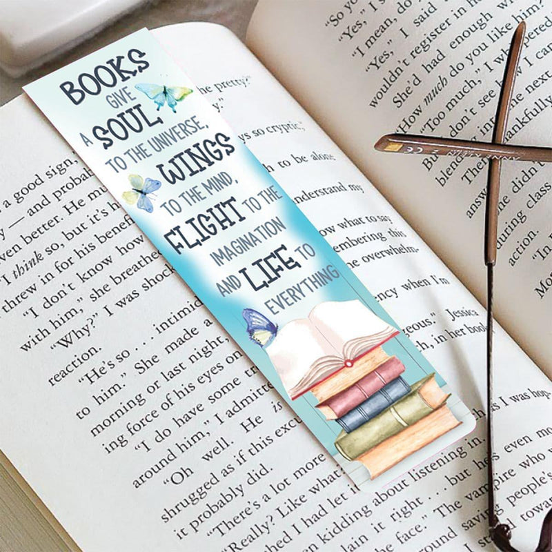 Magnetic Bookmark: Books give a soul - SpectrumStore SG