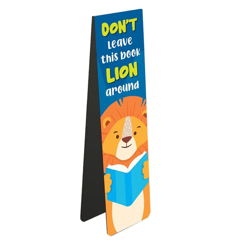 Magnetic Bookmark: Dont Leave This Book Lion - SpectrumStore SG
