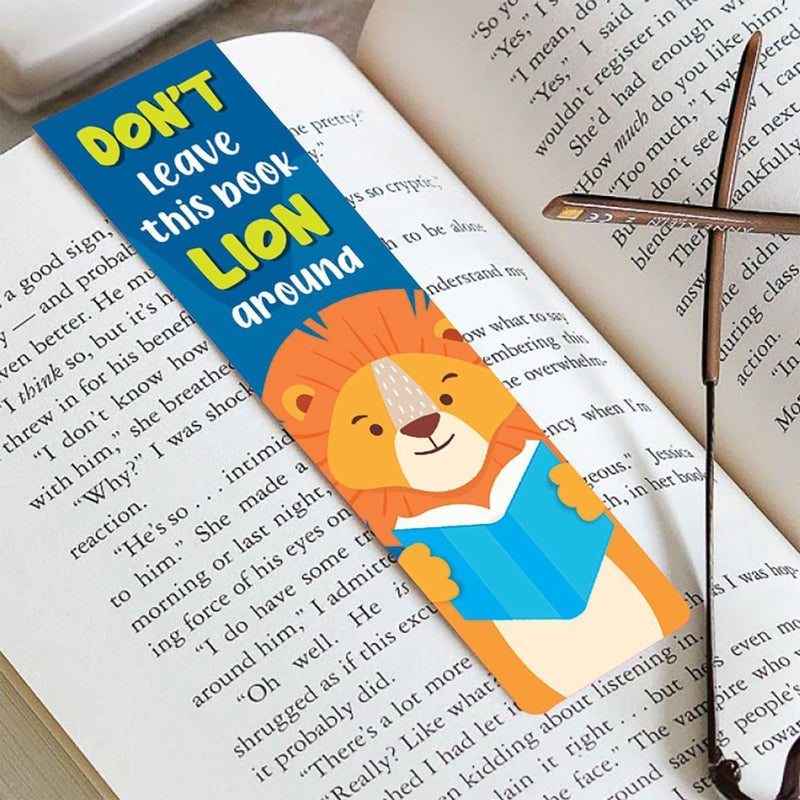 Magnetic Bookmark: Dont Leave This Book Lion - SpectrumStore SG