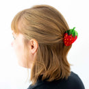 Midi Hair Claw Clip - Red Strawberry