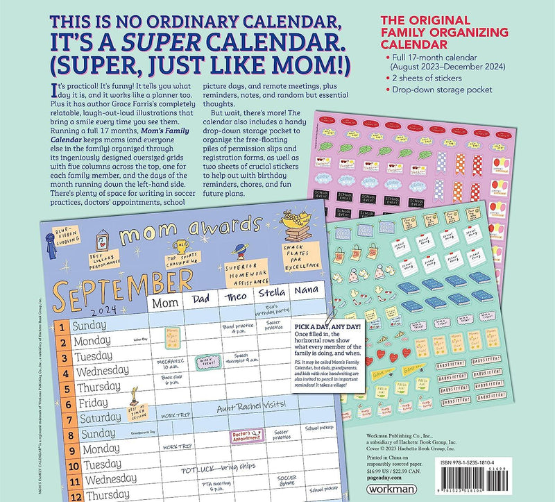 Mom's Family Calendar 2024 (Pre-Order Arrives Mid October) - SpectrumStore SG