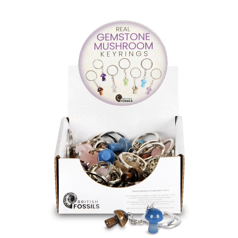 Gemstone Mushroom Keyring