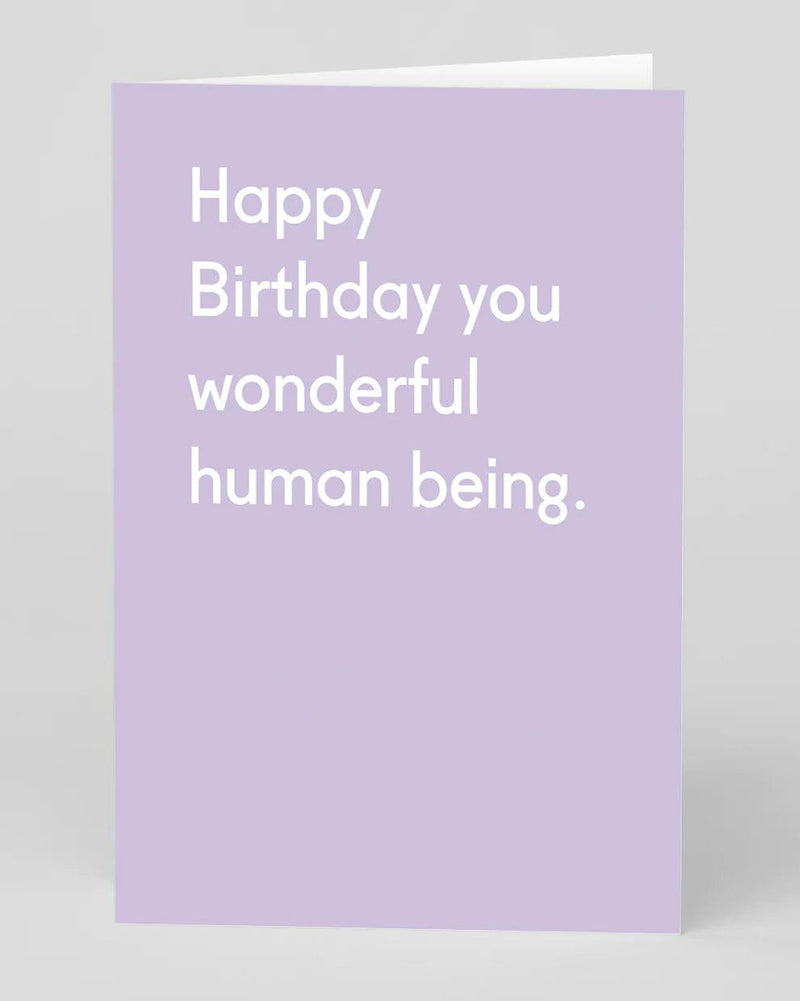 Wonderful Human Being Birthday Card