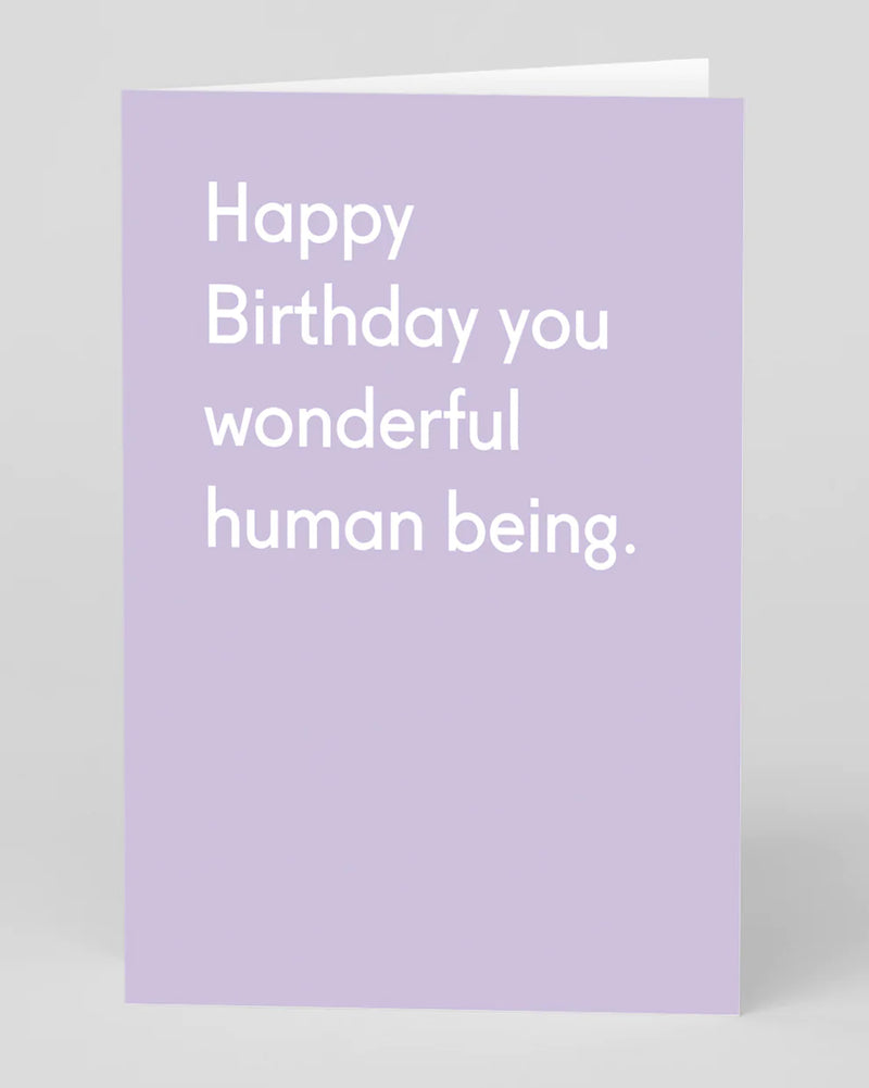 Wonderful Human Being Birthday Card