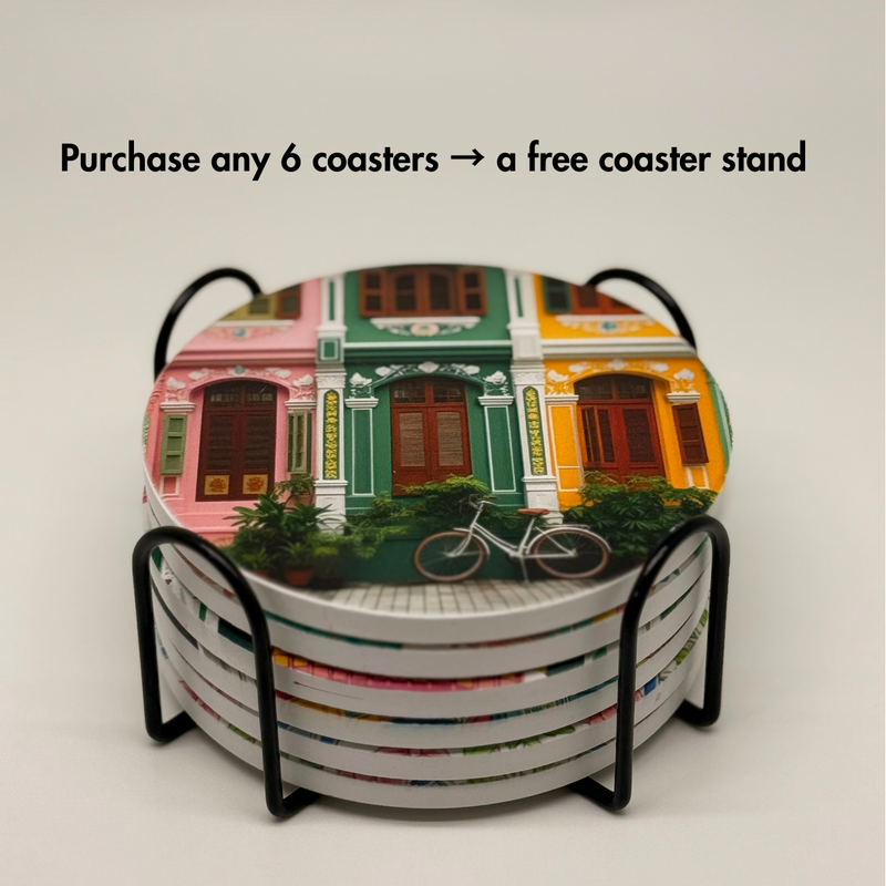 Peranakan Coaster -  Peranakan Tropical Shophouse