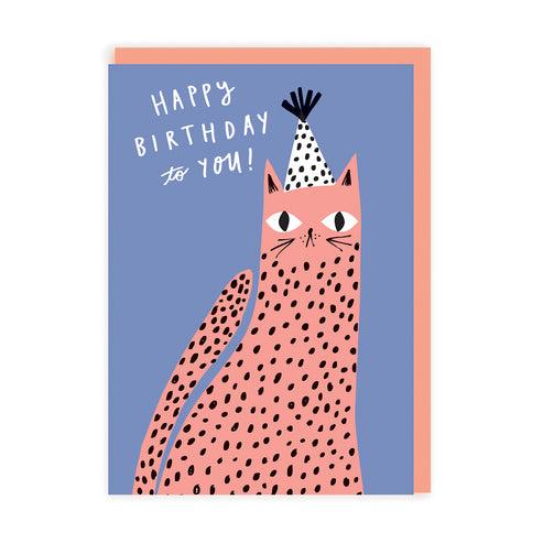 Pink Leopard Birthday Greeting Card - SpectrumStore SG
