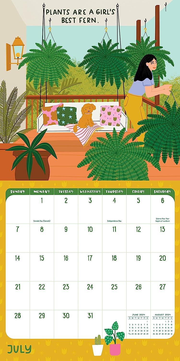 Plant Lady Wall Calendar 2024 (Pre-Order Arrives Mid October) - SpectrumStore SG