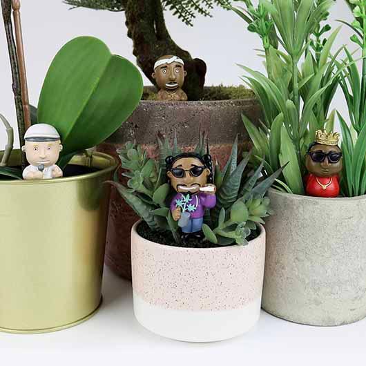 Rap Legends Gnome Plant Markers