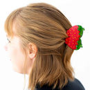 Large Hair Claw Clip - Red Strawberry