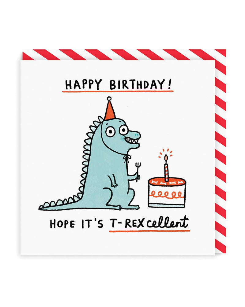 T-Rexcellent Birthday Greeting Card - SpectrumStore SG