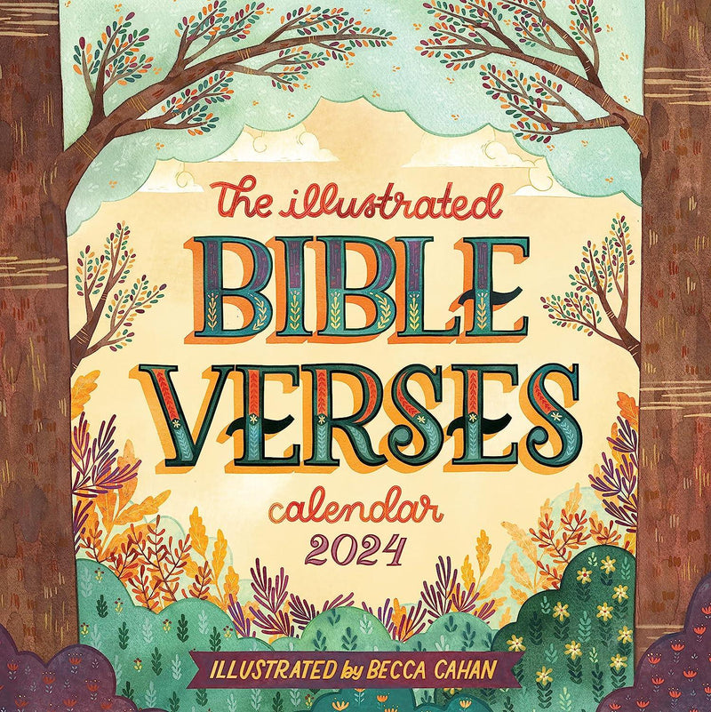The Illustrated Bible Verses Wall Calendar 2024 (Pre-Order Arrives Mid October) - SpectrumStore SG