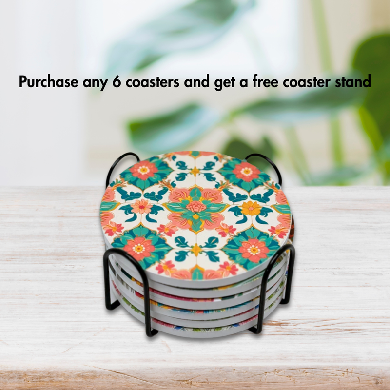 Peranakan Diatomite Coaster -  Peranakan Bloom