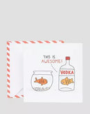 Vodka Goldfish Square Greeting Card