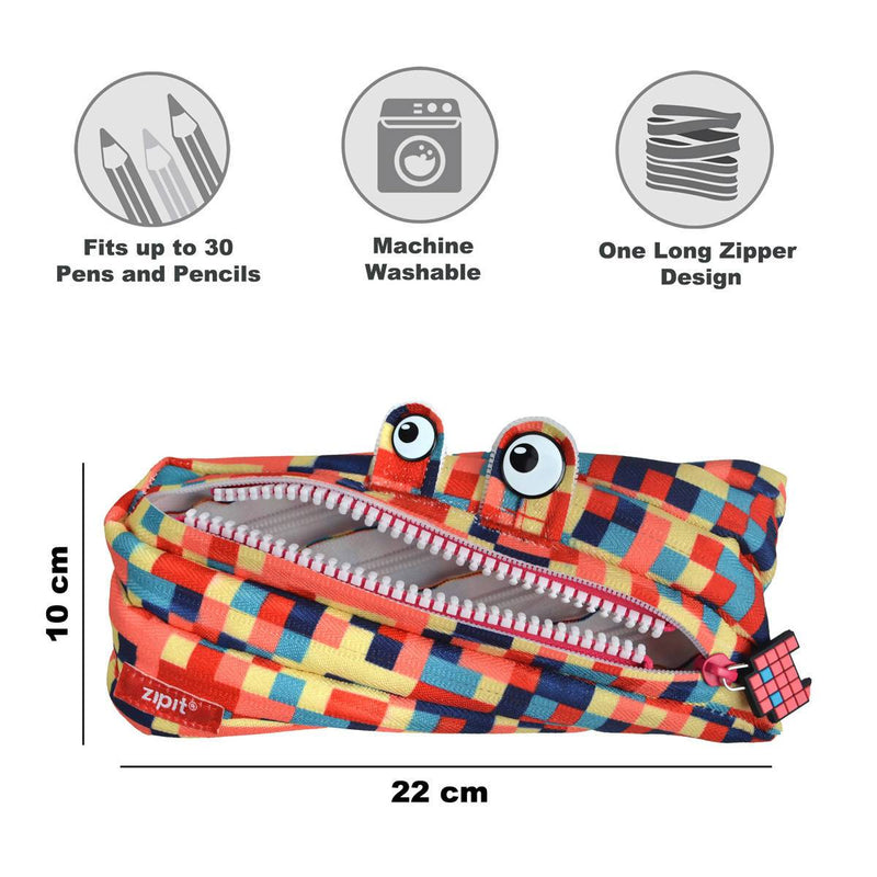 Pixel Monster Pouch Blue & Red