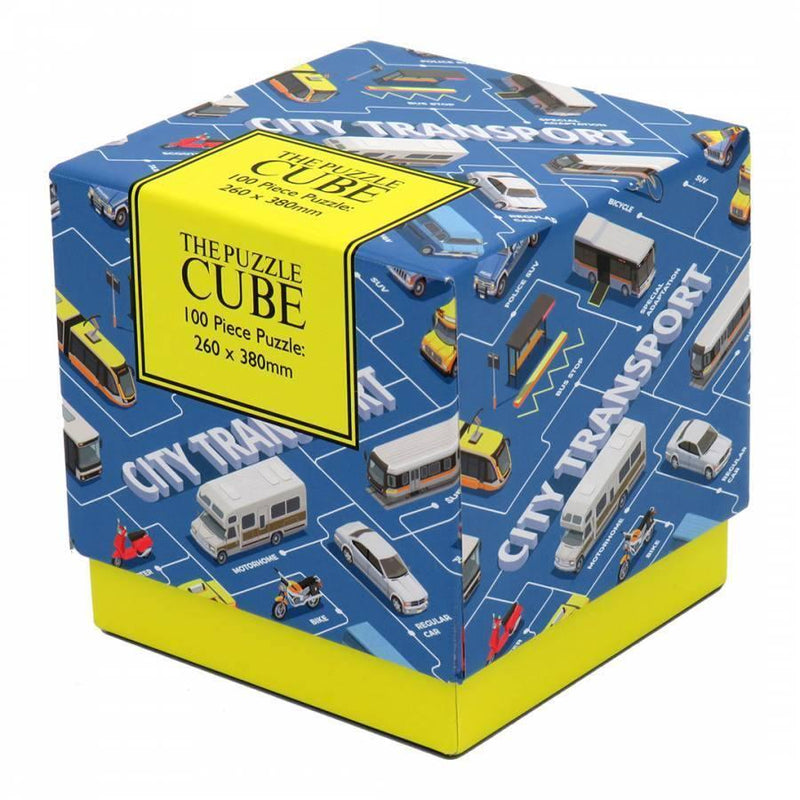 100 Piece Jigsaw Puzzle Cube - City Transport - SpectrumStore SG