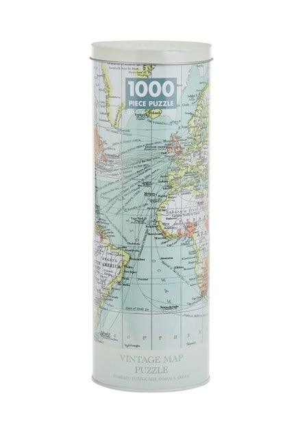 1000 Piece Jigsaw in a Tin - Vintage Map - SpectrumStore SG