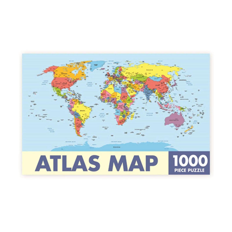 1000 Pieces Jigsaw In A Tube - Atlas Map - SpectrumStore SG