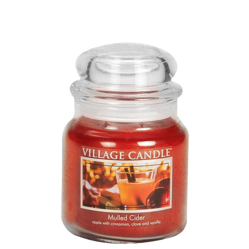 14Oz. Medium Apothecary Glass Jar - Mulled Cider Candle - SpectrumStore SG